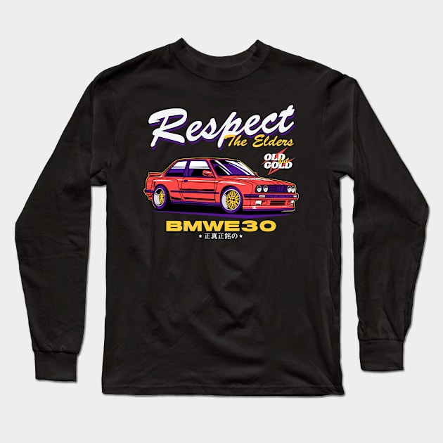 E30 Widebody Long Sleeve T-Shirt by cturs